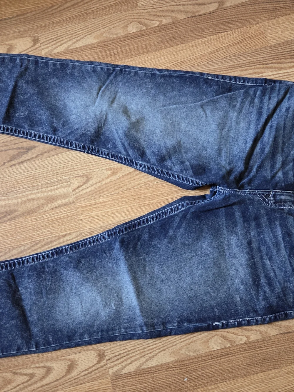 True Religion Geno Slim Fit Jeans Acid Wash Flap Pocket Men's Size 36